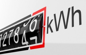 Stromzähler zählt Kilowattstunden